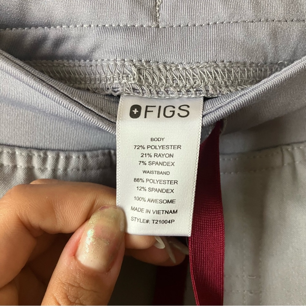 Figs Gray Solid Colored Comfortable Elastic Waist… - image 5
